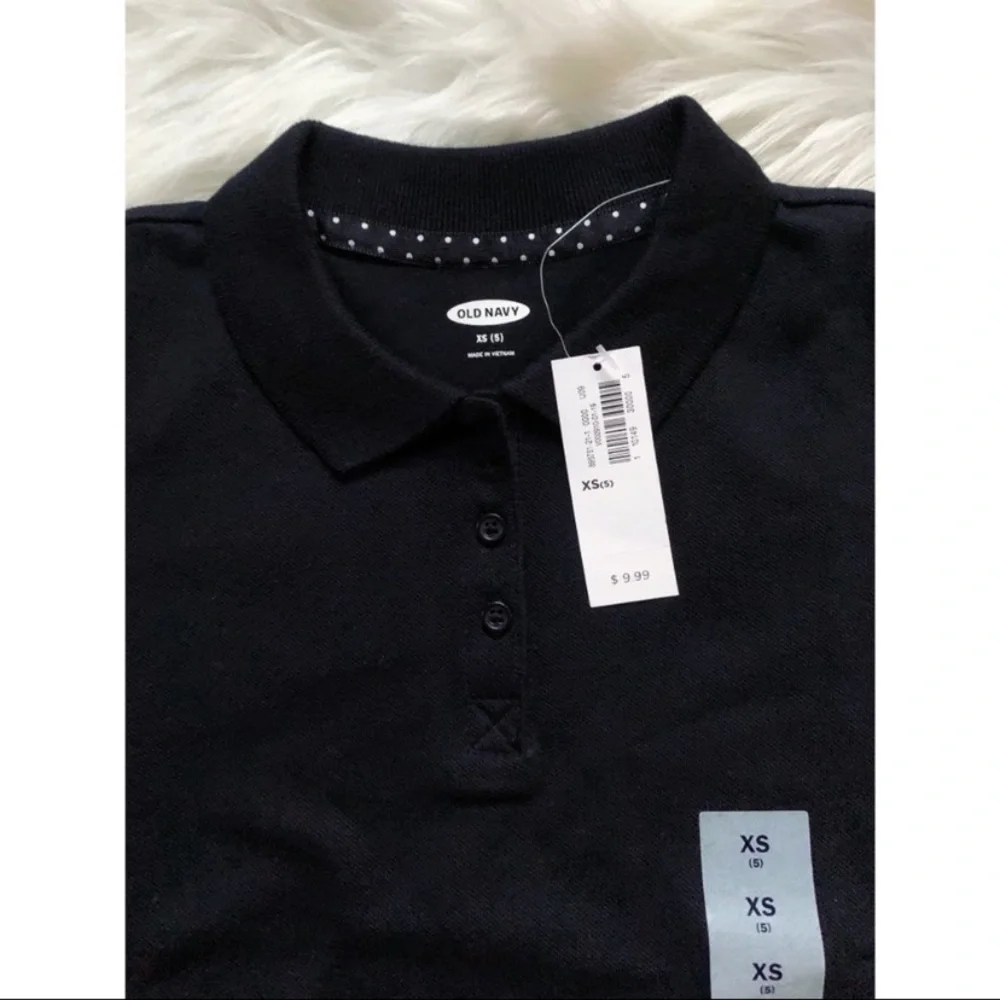 OLD NAVY Girl’s Short-Sleeve Pique Polo in Black